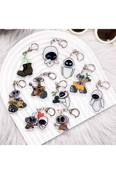 Choice8 5 cm 11 1/10Pcs Disney Cartoon WALL·E Acrylic Keychain Bag Charms Acc...