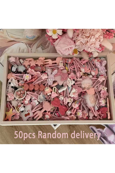 Choice1 50PCS 10-100pcs Y2K Hair Clips Set Cute Pink hair accessories Seamles...