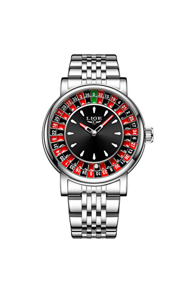 choice2 LIGE Silver steel LIGE Fashion Brown Leather Men Watch Rotating Dial ...