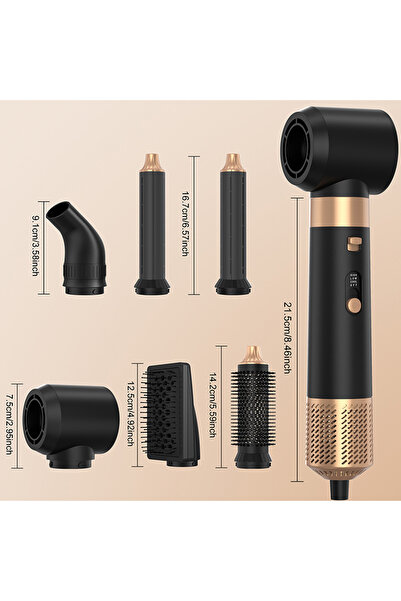 Choice EU Plug dual voltage 6 In 1 Hot Air Brush Low Noise Damage Free Stylin...