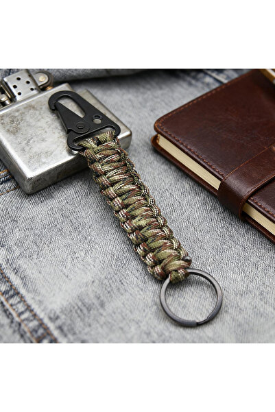 Choice3 GreenCamouflage Adventure Paracord Braided Keychain Unisex Eagle Beak...