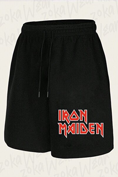 ZOKAWEAR Unisex Iron Maiden Logo Design Printed Shorts