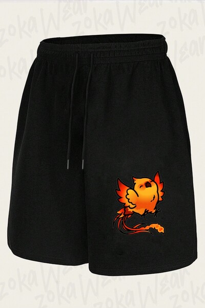 ZOKAWEAR Unisex σορτς με στάμπα με σχέδιο Happy Chubby Phoenix