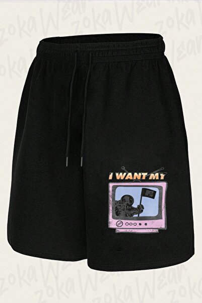 ZOKAWEAR Unisex Mtv I Want My Design Printed Shorts