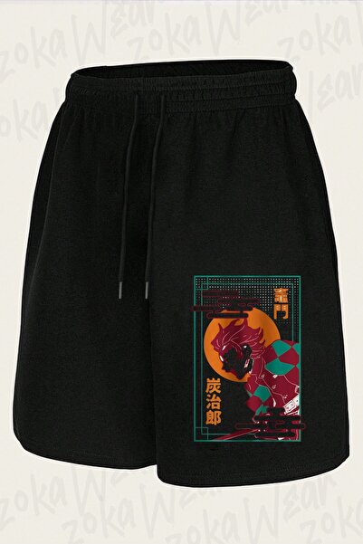 ZOKAWEAR Unisex Demon Slayer Tanjiro Kamado V2 Design Printed Shorts