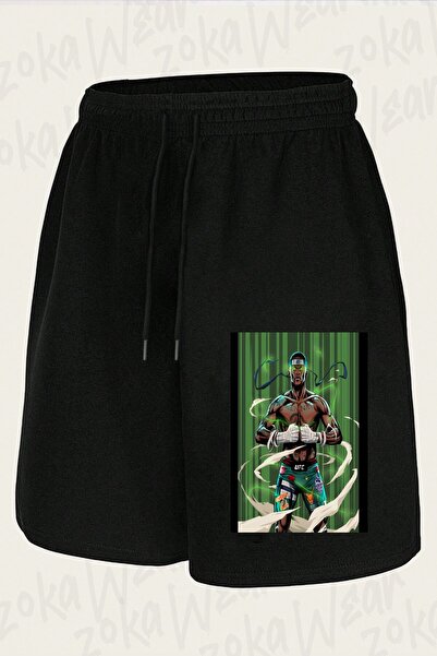 ZOKAWEAR Unisex Σορτς με στάμπα Israel Adesanya UFC Middleweight Champion Art...