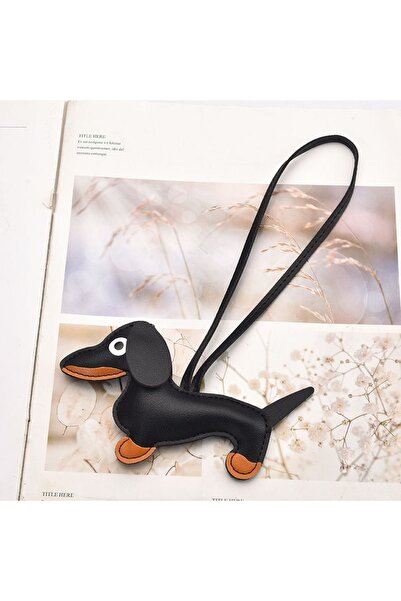 Choice3 Black Adorable Dachshund Charm Pendant, Leather Material, Women's Bag...