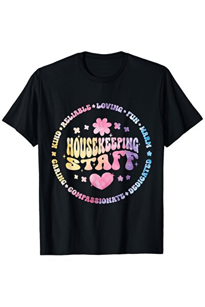 17 seramik Housekeeping Staff Squad Tee 100% Cotton, Sleeve, Black Men Women ...