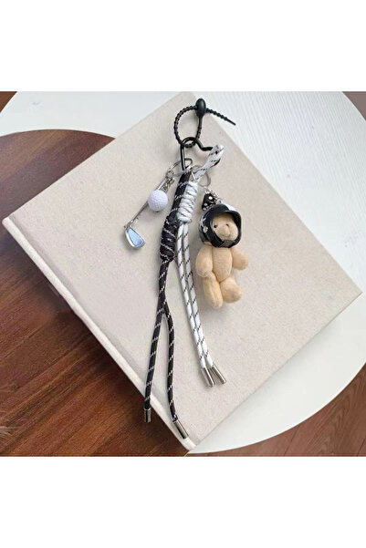 Choice black Creative Bag Pendant Cute Couple Backpack Keychain Decoration Pu...