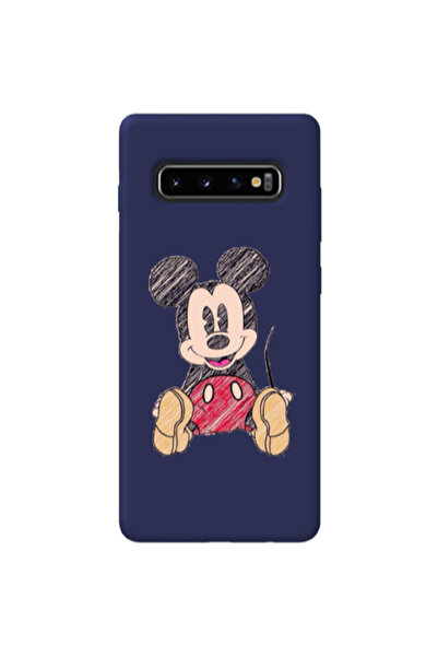 Other Samsung S10 Mickey mouse 2 Dark blue Colored Silicone TPU Θήκη