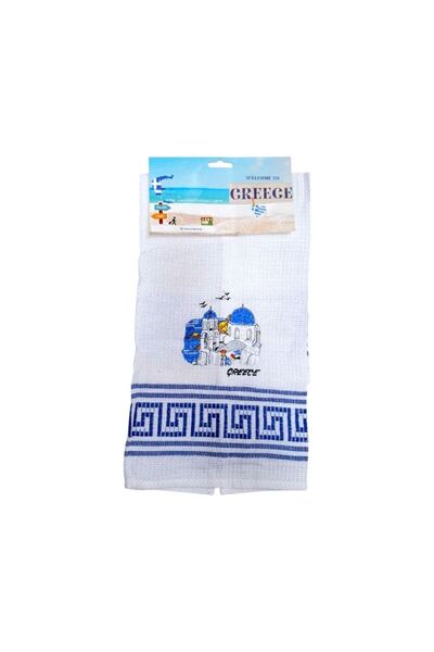 Tradesor Πετσέτα ποτηρόπανο Souvenir με κέντημα - Σετ 12pcs - Greece - 416303