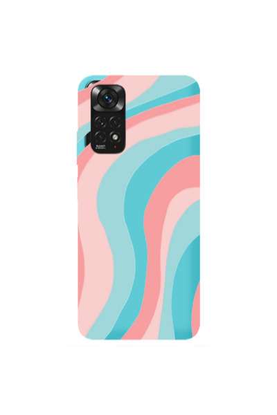 Other Xiaomi Redmi Note 11 4G Colored lines Turquoise Colored Silicone TPU Θήκη