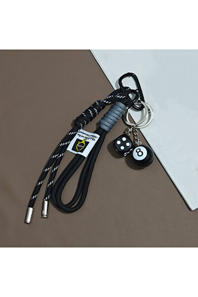choice2 black Creative Volleyball Baseball Pendant Braided Lanyards Keychain ...