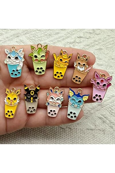 Choice3 Pure Gold Color 10PCS Cartoon Cute Anime Animal Alloy Pendant Charm D...