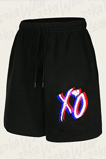 ZOKAWEAR Unisex Glitch Xo the Weeknd Design Printed Shorts