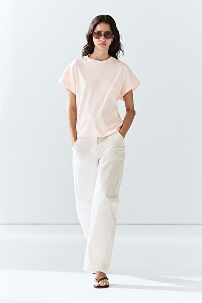 Massimo Dutti %100 Pamuklu Kısa Kollu T-Shirt