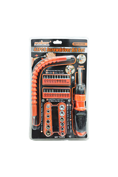 HORUSDY 43PCS Screwdriver Bit Set SDY-94158 with Flexible Shaft, Sockets and ...