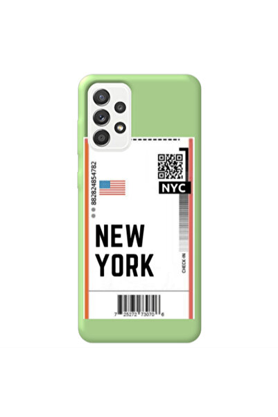 Other Samsung A72 New York NYC Light Green Colored Silicone TPU Θήκη