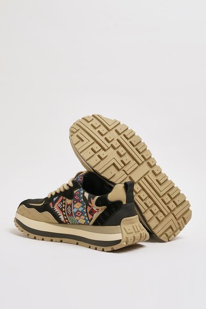 Faruk balkanas Diablo Model Hakiki Kombinasyonlu Deri İthal Taban Sneaker Ayakkabı