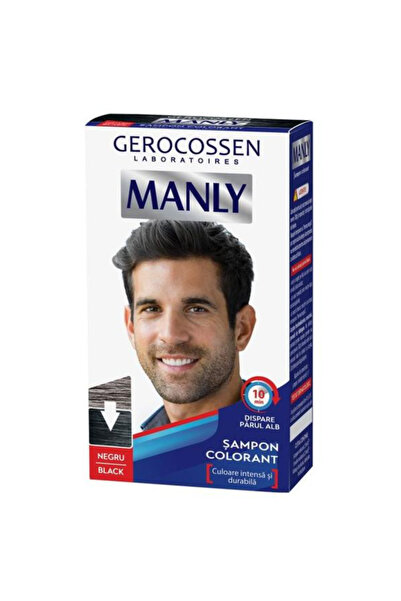 GEROCOSSEN Sampon Colorant pentru Barbati - Manly, nuanta Negru, 25 ml