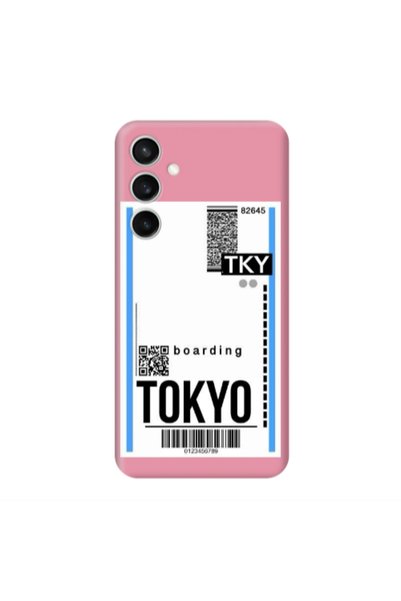 Other Samsung S24 FE Tokyo Boarding Pink Colored Silicone TPU Θήκη