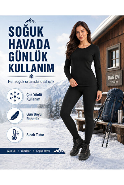 don-x |   Women's Winter Thermal Underwear Set with Lcr, Cotton Inside, Flexi...