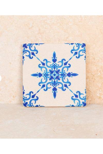 Hellobox Alaçatı Stone Coasters - Coasters - Decorative Motif Stone Coasters ...