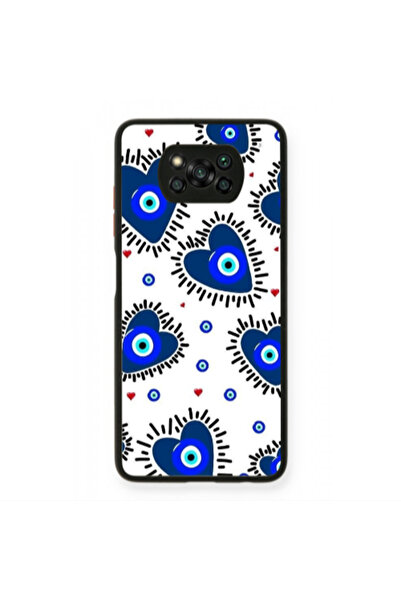 Other Xiaomi Poco X3 /X3 Pro Heart evil eye beads Black Glossy Θήκη