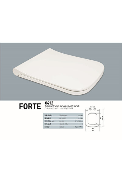 NKP FORTE SLIM ELEGANCE DUROPLAST YAVAŞ KAPANAN KLOZET KAPAĞI