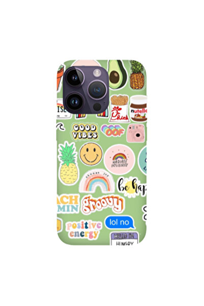 Other Apple iPhone 14 Pro Max Good vibes Light Green Colored Silicone TPU Θήκη