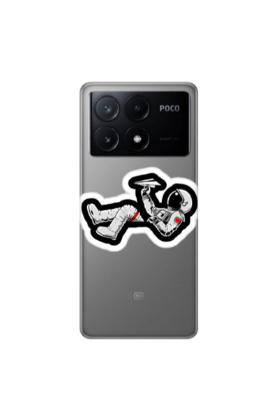 Other Xiaomi Poco X6Pro 5G Astronaut flies a plane Transparent Silicone TPU Θήκη