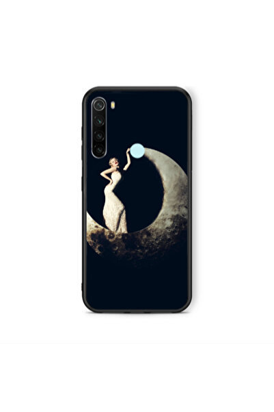 Other Xiaomi Redmi Note 8 Woman in moon Black Glossy Θήκη