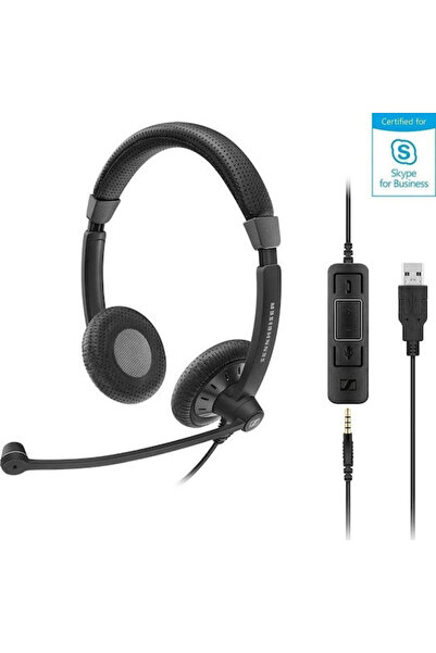 Sennheiser SC 75 USB MS Ακουστικά Πολυμέσων On-Ear με Μικρόφωνο, Υποδοχή 3.5m...