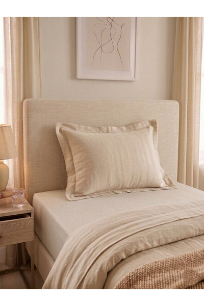 Lilza Home %100 Pamuklu Kulaklı Yastık Kılıfı 50x70 cm Yumuşak Nefes Alan Day...