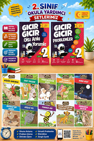 Ata Yayıncılık 2.Sınıf Gıcır Gıcır Oku Anla Yorumla + Problemler (2025)+ 10 l...