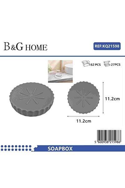 Tradesor Σαπουνοθήκες μπάνιου πλαστικές - Σετ 9pcs - Grey - 21598