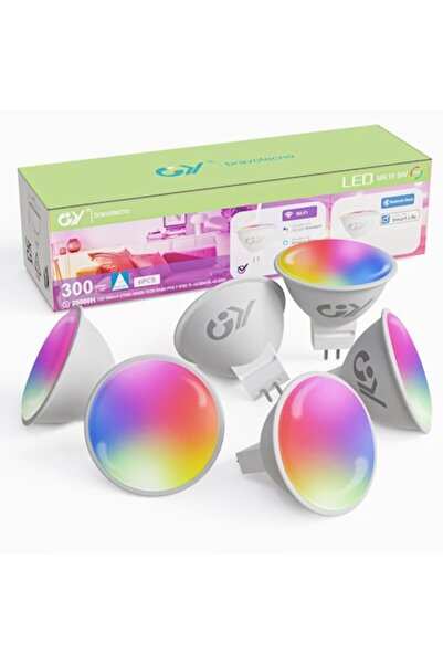 OEM Set 6 becuri inteligente GY GU10, WiFi + Bluetooth, RGB+CCT, 7W, 500 lm, ...