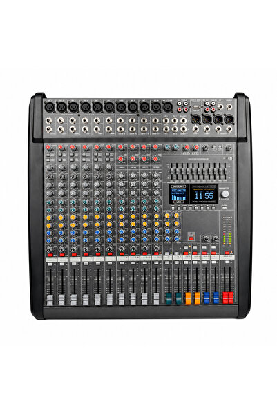 OEM Mixer audio, profesional, 12 canale, 2 x 1200 W, cu amplificator, 1000, 6...