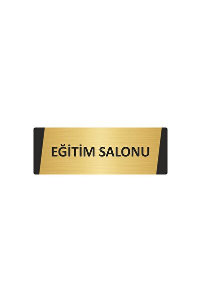 Özarslan Dizayn Educational Hall Metal Warning Sign 5X20 cm Gold Color