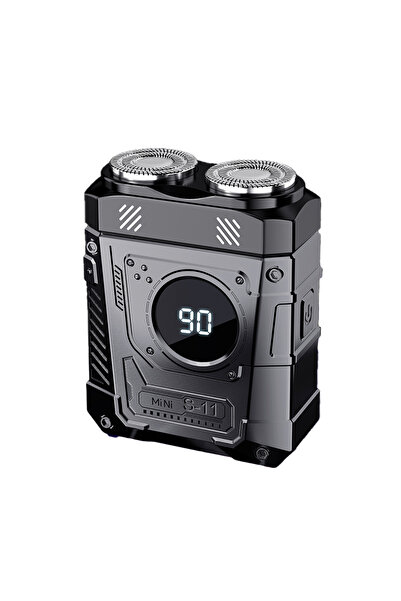 Choice black Magnetic Double Blade Electric Shaver for Men Mecha Punk Style R...