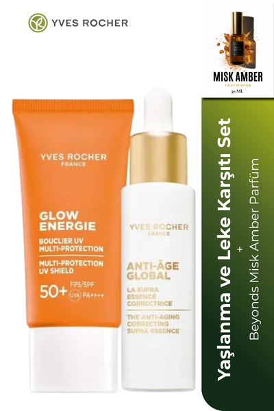 Yves Rocher Yaşlanma Karşıtı Leke Bakım Seti C Vitamini Gündüz Serumu 30 ml S...