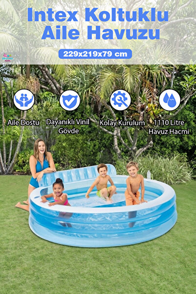 Brother Toys Intex Koltuklu Havuz Aile Havuzu 229x219x79 Cm