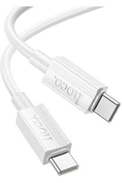 hoco. Cablu Hoco USB 2.0 USB-C tată - USB-C 60W Alb 1m