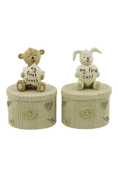 Widdop Set de amintiri pentru bebeluși Button Corner, Cutii pentru primul din...