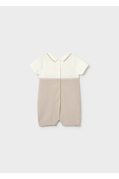 MAYORAL Baby Knitted Short Jumpsuit Beige 1603