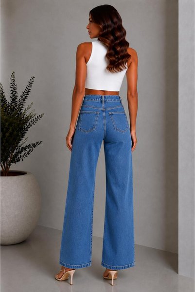 DENİM İN SHE Women's New Season Palazzo Jeans