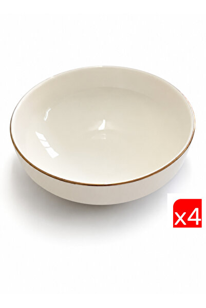 tabakevi Tabak Evi Porcelain Sofia Gold Gilded Bowl 13,5cm 380Cc Set of 4