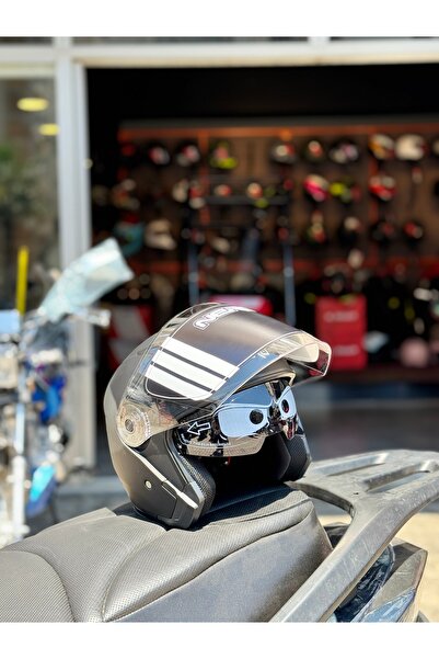 JEKAİ Güneş Vizörlü Mat Siyah Açık Kask
