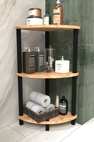 Remaks DecoLine Banyo Rafı 3 Katlı Moblen Modern Organizer Depolama Ünitesi- ...