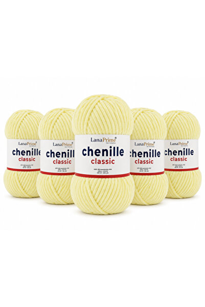 Lanaprime Chenille Velvet Yarn (Chenille Classic) Amigurumi Yarn - 5 Yumak - ...